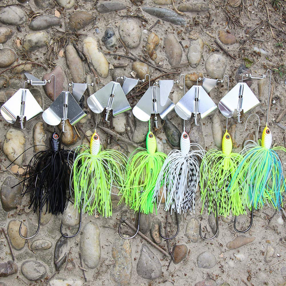 buzzbait hooked with bass on topwater