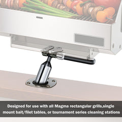 Heat-treated 304 stainless steel and hard-anodized aluminum construction