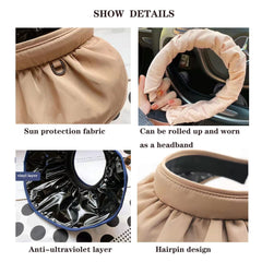 BXCNCKD cream foldable sun hat packed for travel