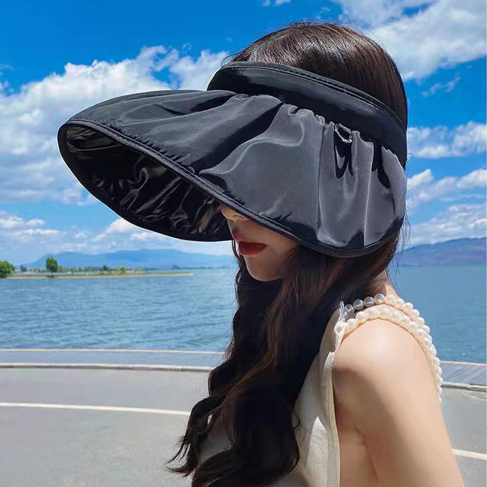 BXCNCKD Korean Women's Solar Hat side view shading during walks