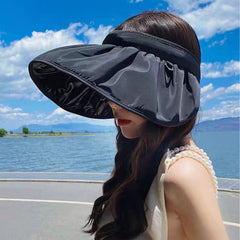 BXCNCKD Korean Women's Solar Hat side view shading during walks