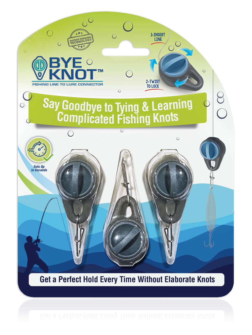 ByeKnot fishing knot tying tool assembly