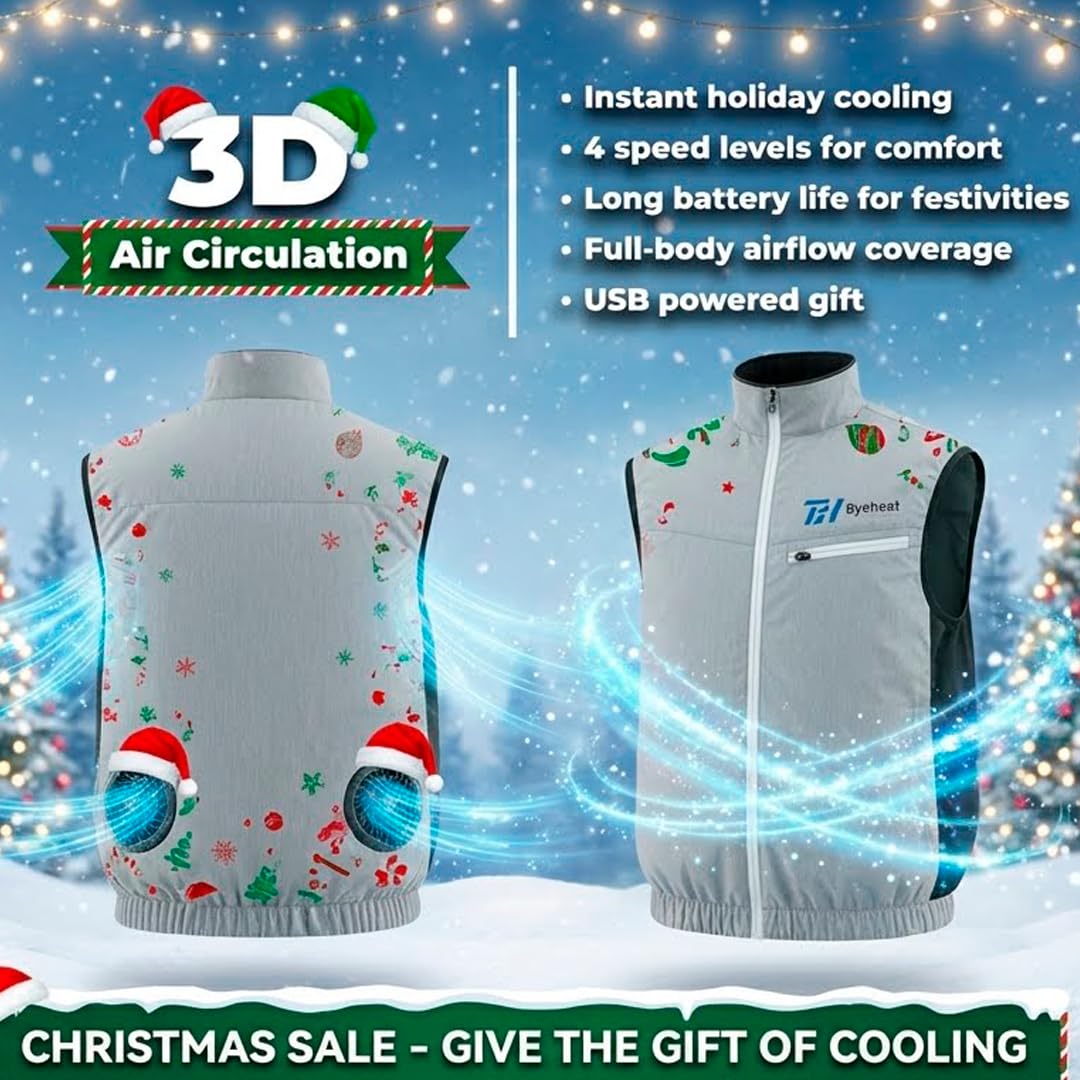 BYEHEAT cooling vest adjustable fit ensures mobility for trades and outdoor activities.