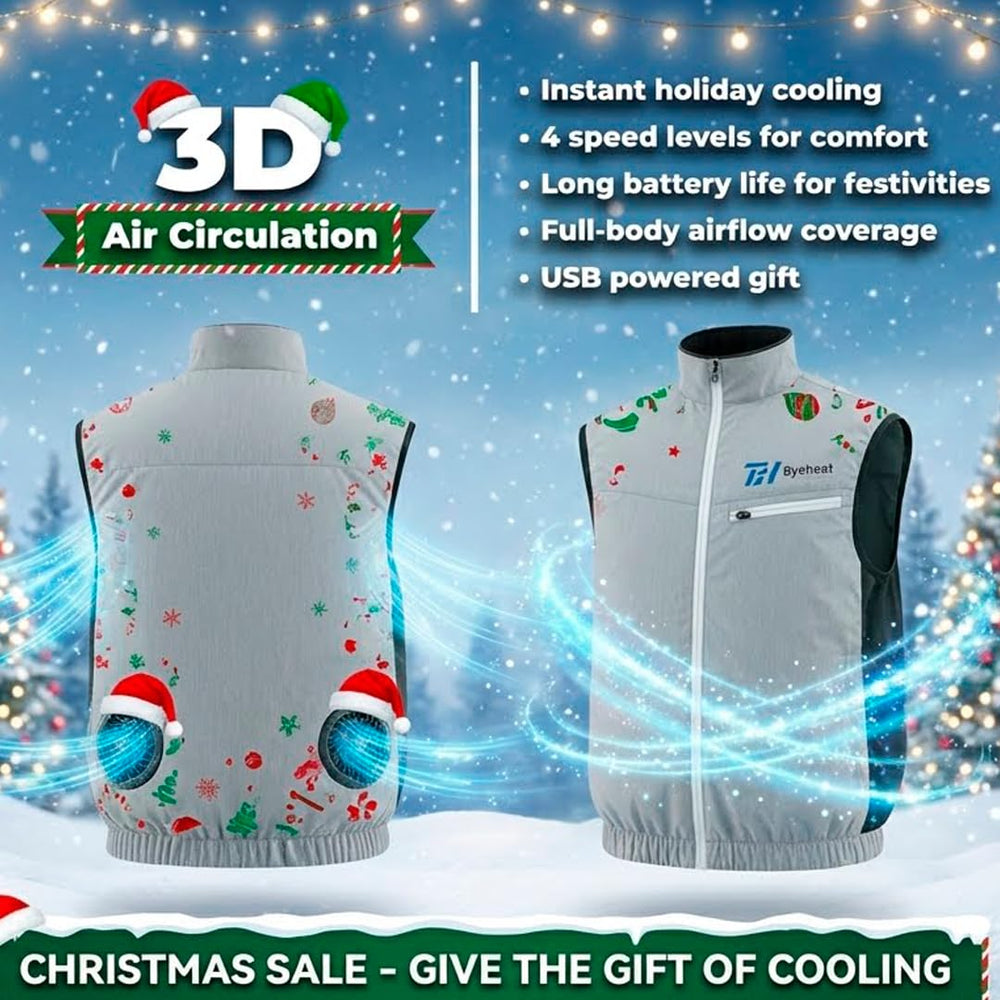 BYEHEAT cooling vest adjustable fit ensures mobility for trades and outdoor activities.