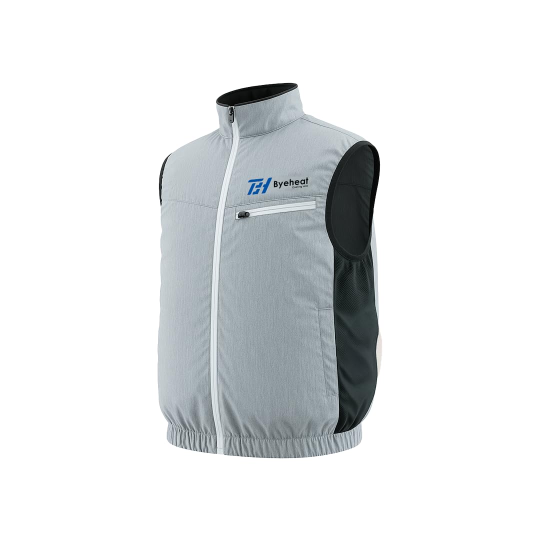 BYEHEAT cooling vest dual fans in use provides portable relief during outdoor work.