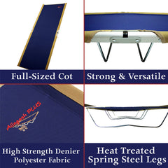 Lightweight BYER OF MAINE Allagash Plus cot with carry-ready design.