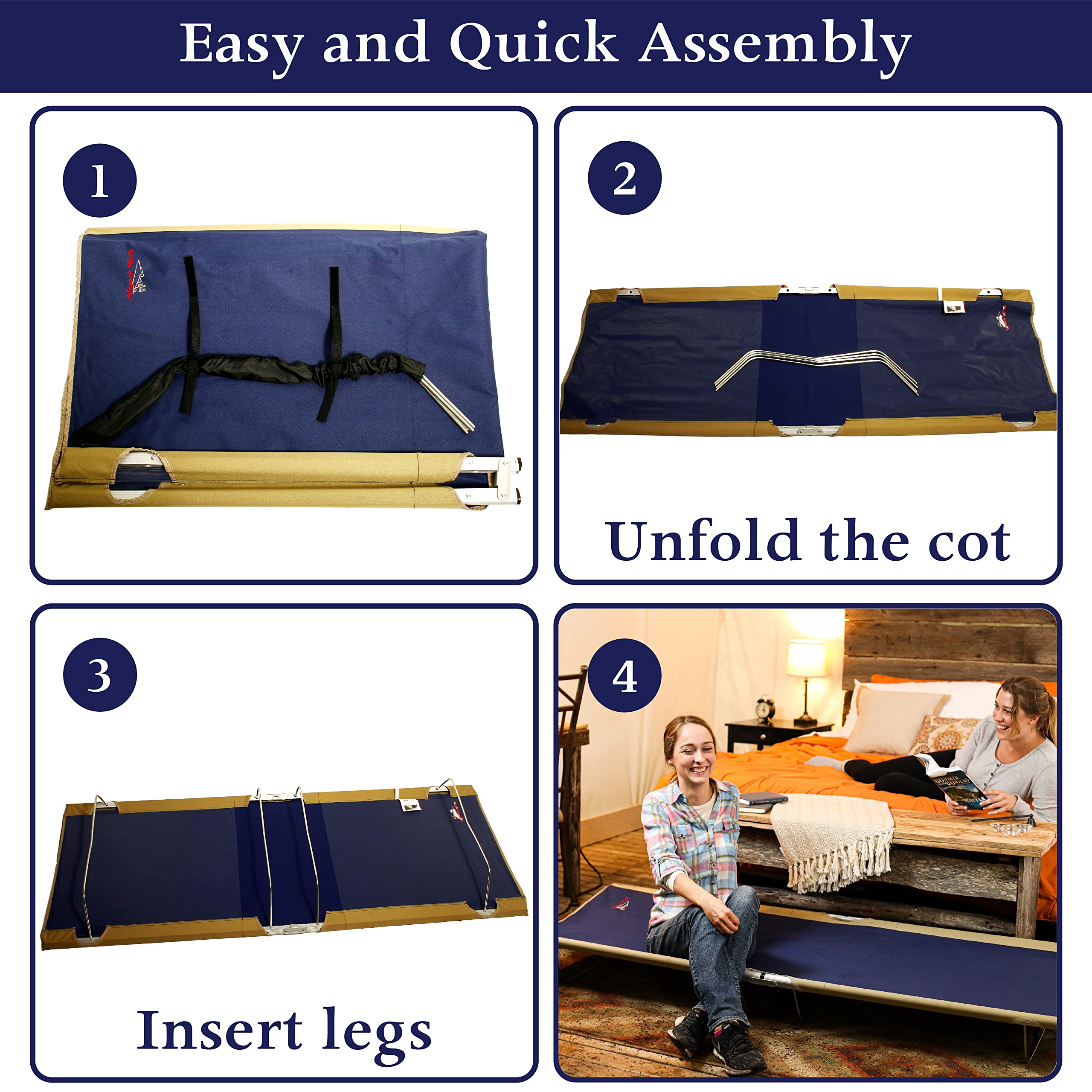 BYER OF MAINE Allagash Plus cot supports up to 250 pounds.