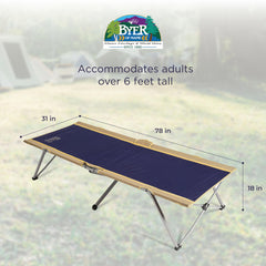 Byer of Maine Easy Cot side rails provide full coverage for secure resting.