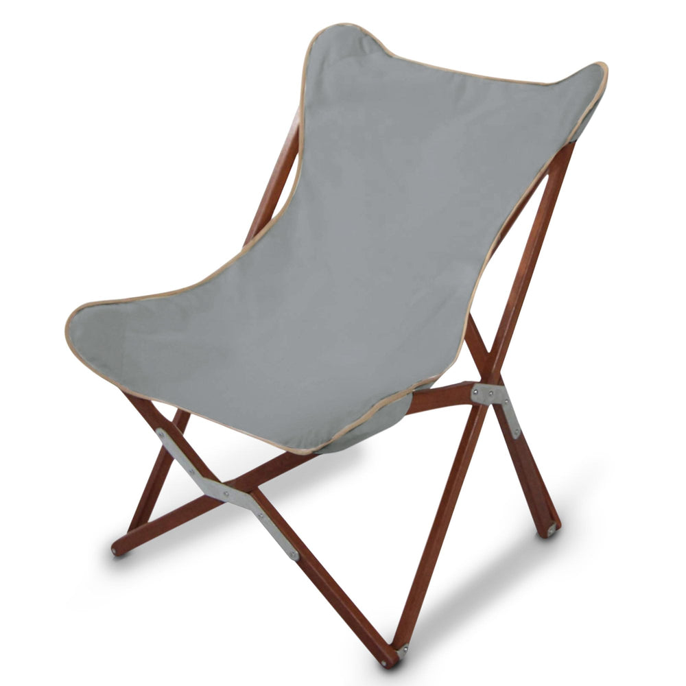 BYER OF MAINE Pangean Butterfly Chair folded for easy transport and storage