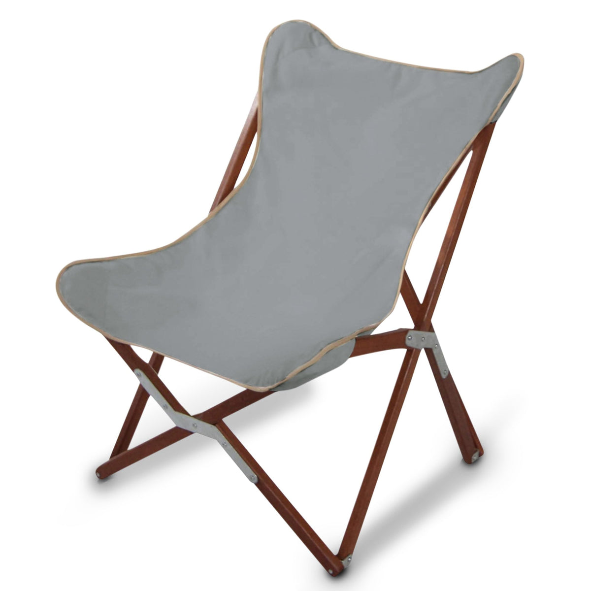 BYER OF MAINE Pangean Butterfly Chair folded for easy transport and storage