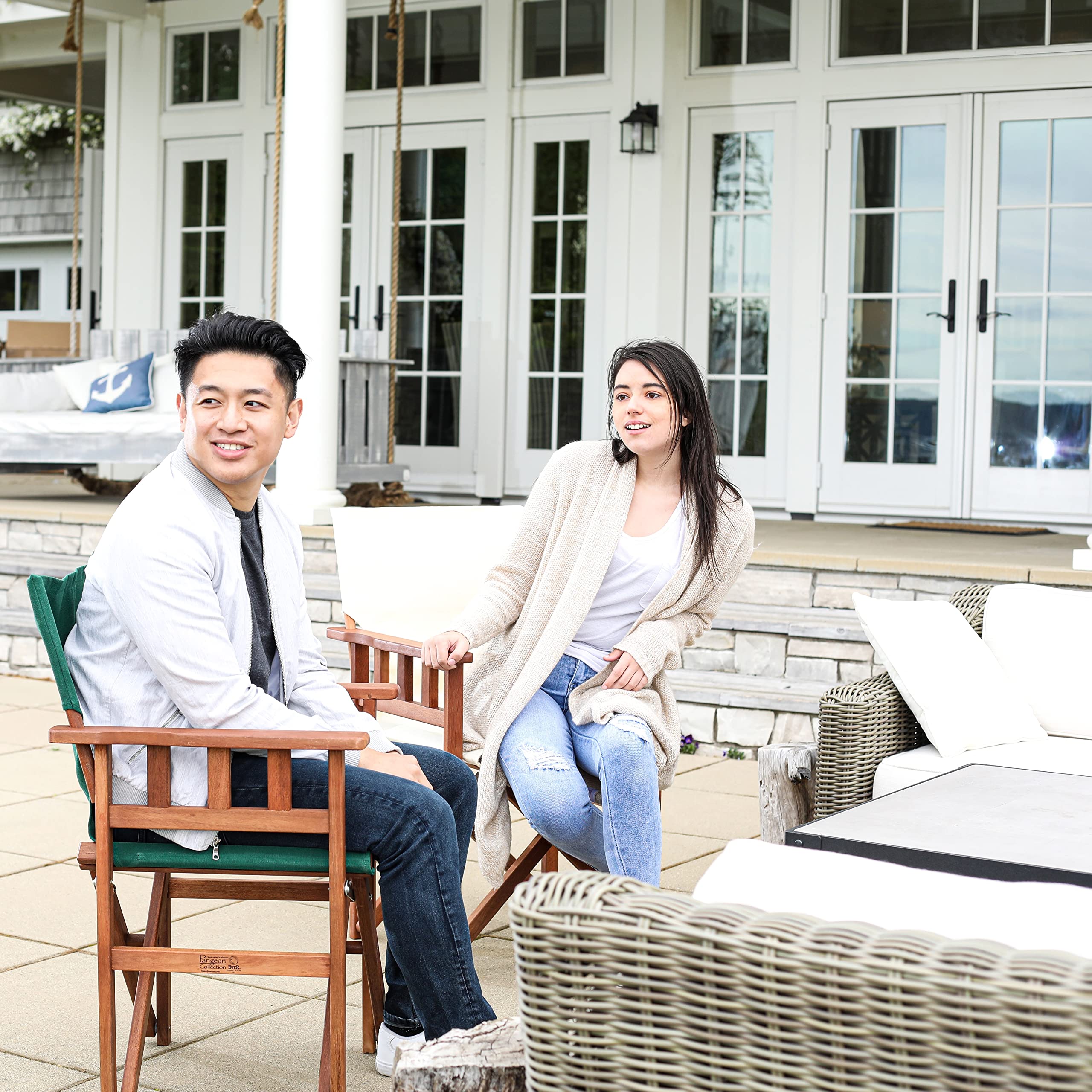BYER OF MAINE Pangean Campaign Chair canvas seat offering comfortable, quick-drying seating.