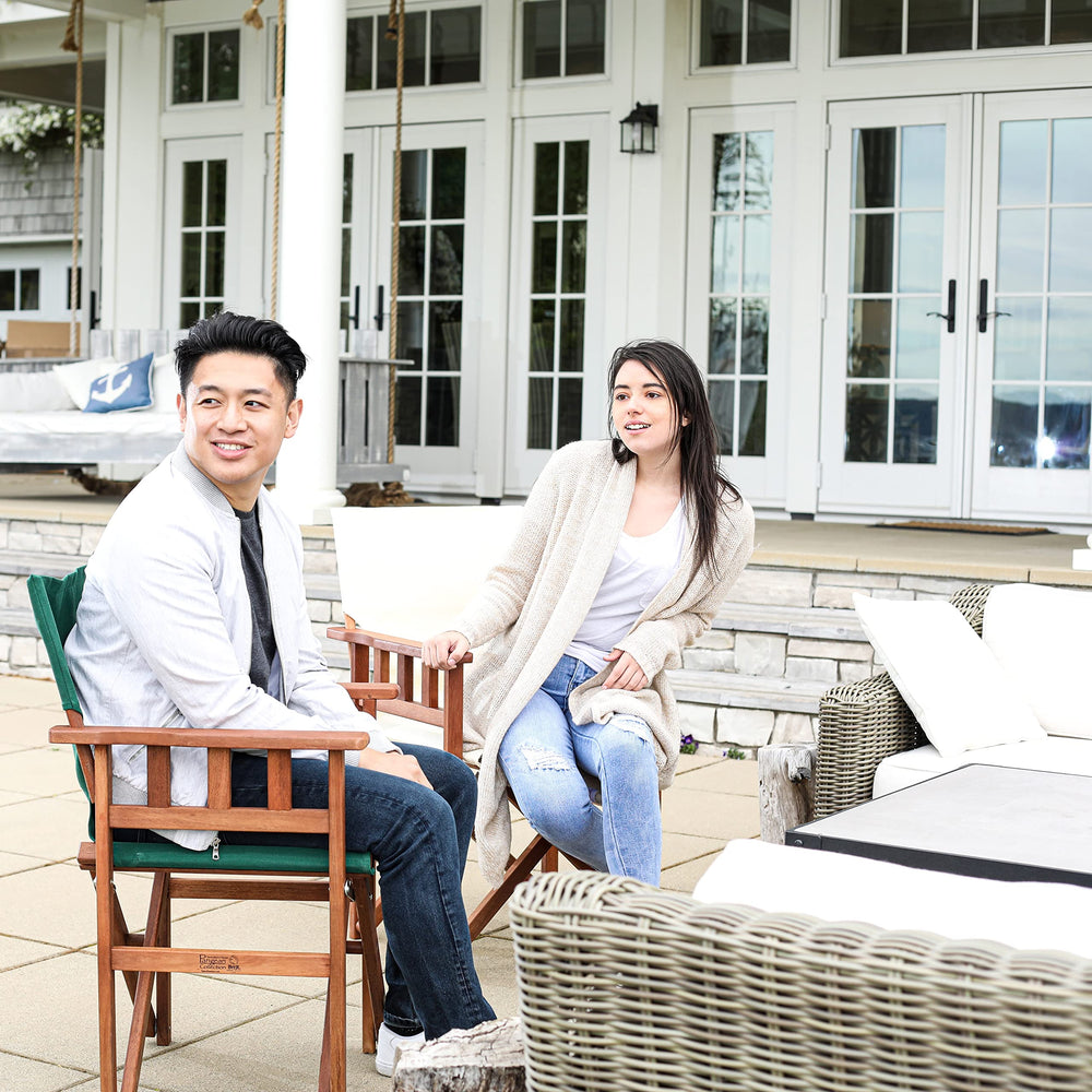 BYER OF MAINE Pangean Campaign Chair canvas seat offering comfortable, quick-drying seating.