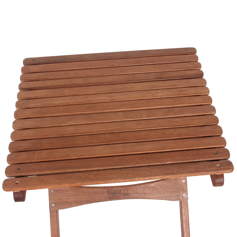 BYER OF MAINE Pangean folding table folded flat for easy transport.