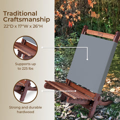 BYER OF MAINE Pangean Lounger Chair with durable hardwood frame.