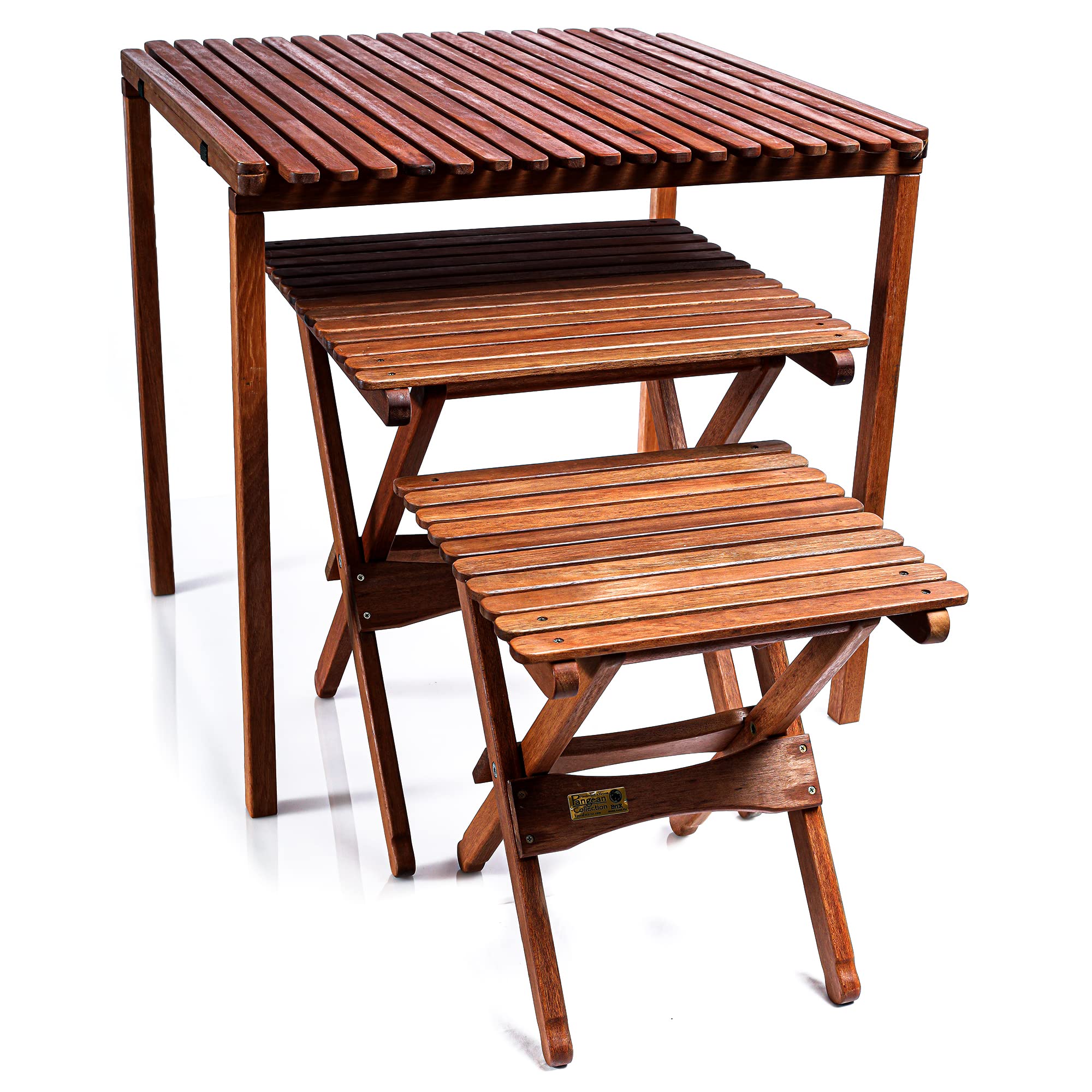 BYER OF MAINE Pangean Nomad folding table wood grain finish