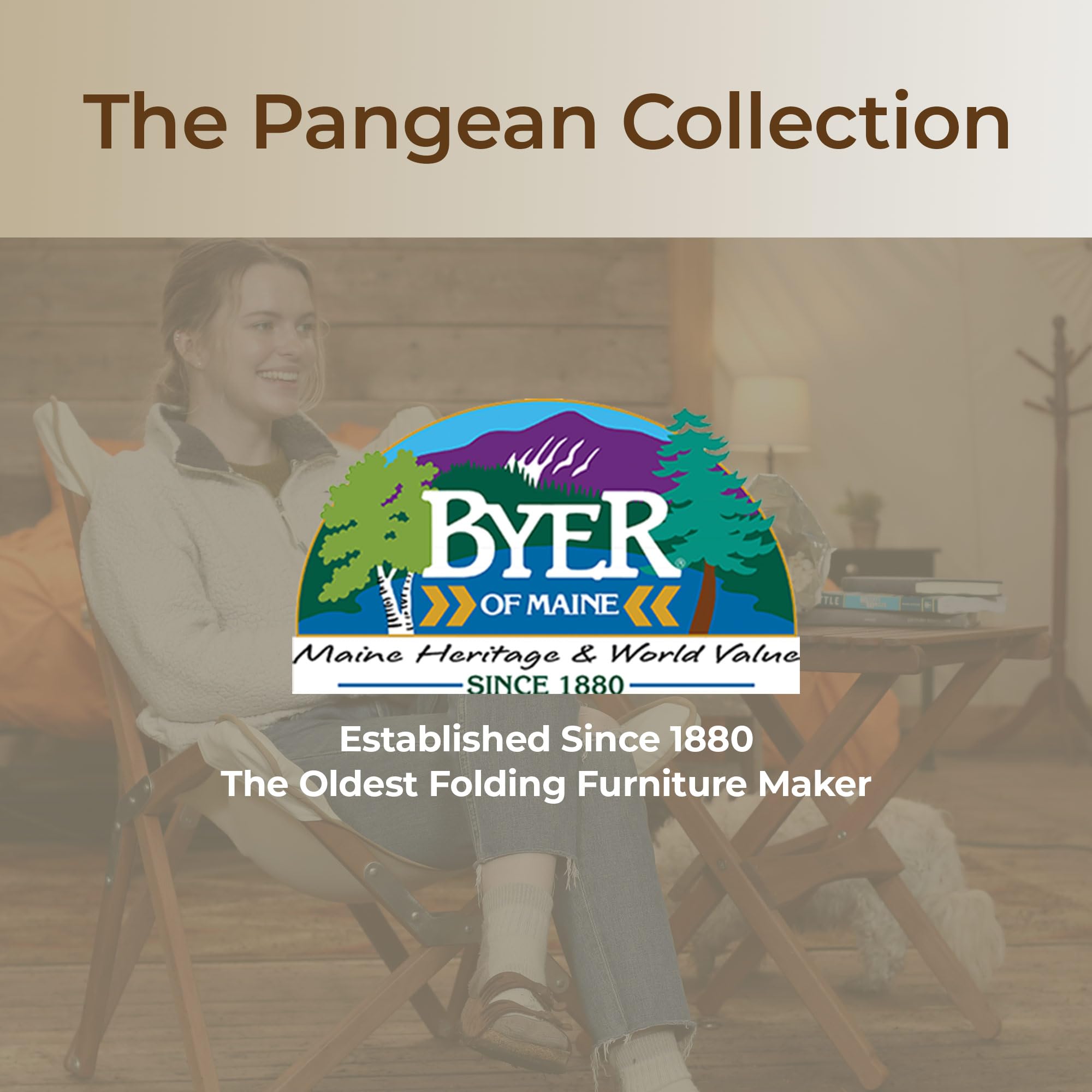 BYER OF MAINE Pangean portable outdoor table ready to use.