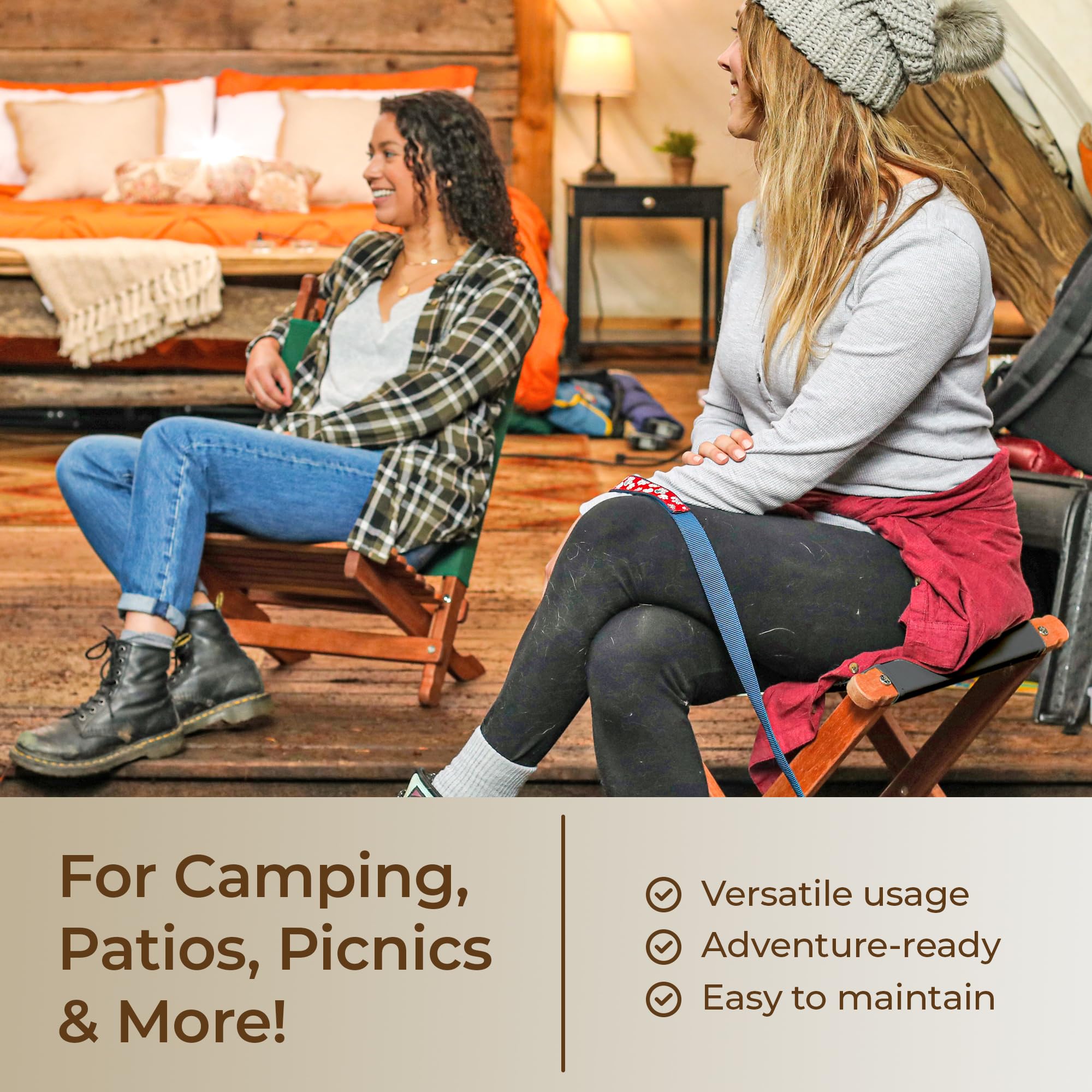 BYER OF MAINE Pangean stool easy assembly for quick setup outdoors