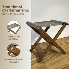 BYER OF MAINE Pangean stool wood frame designed for rugged use outdoors