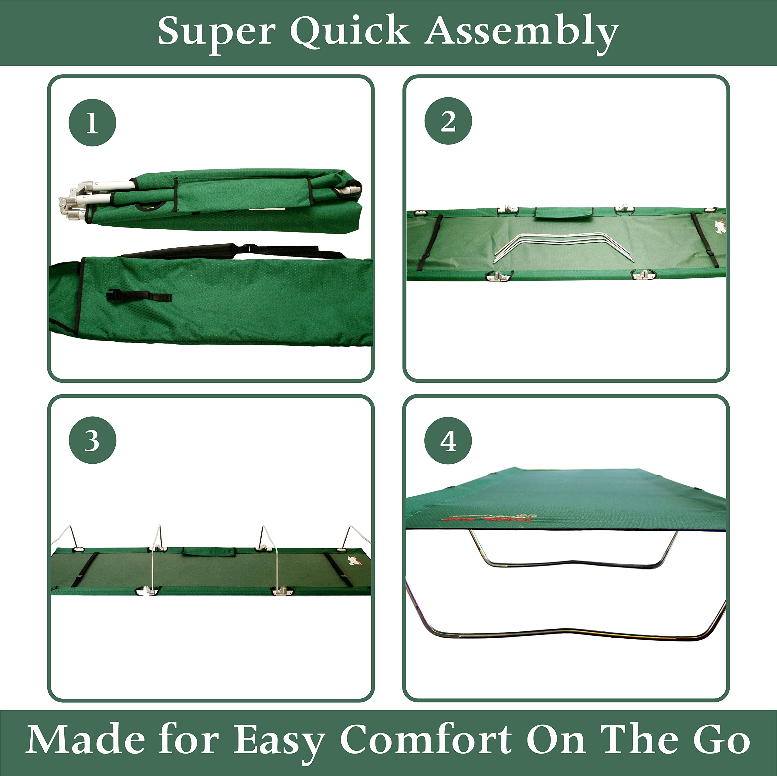 BYER OF MAINE TriLite Cot packed compactly as 28x7x3 inches.
