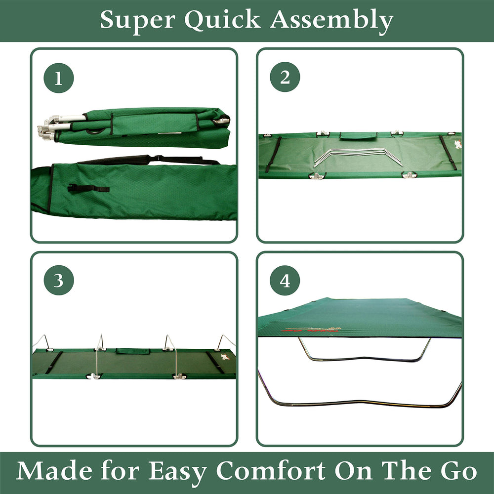 BYER OF MAINE TriLite Cot packed compactly as 28x7x3 inches.