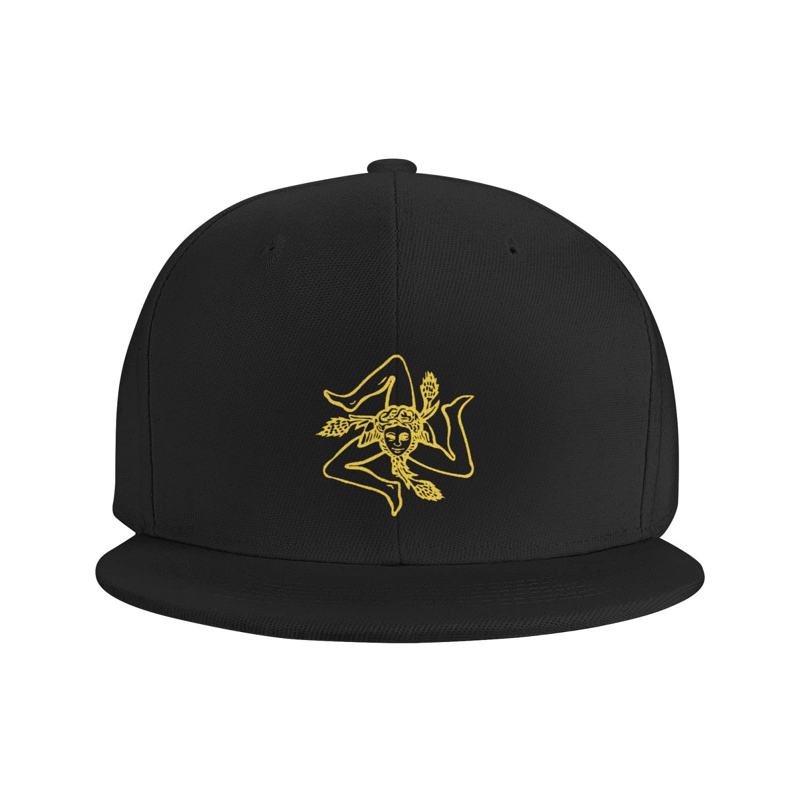 ByoBLu Sicilian Trinacria cap side view, adjustable for comfortable fit.