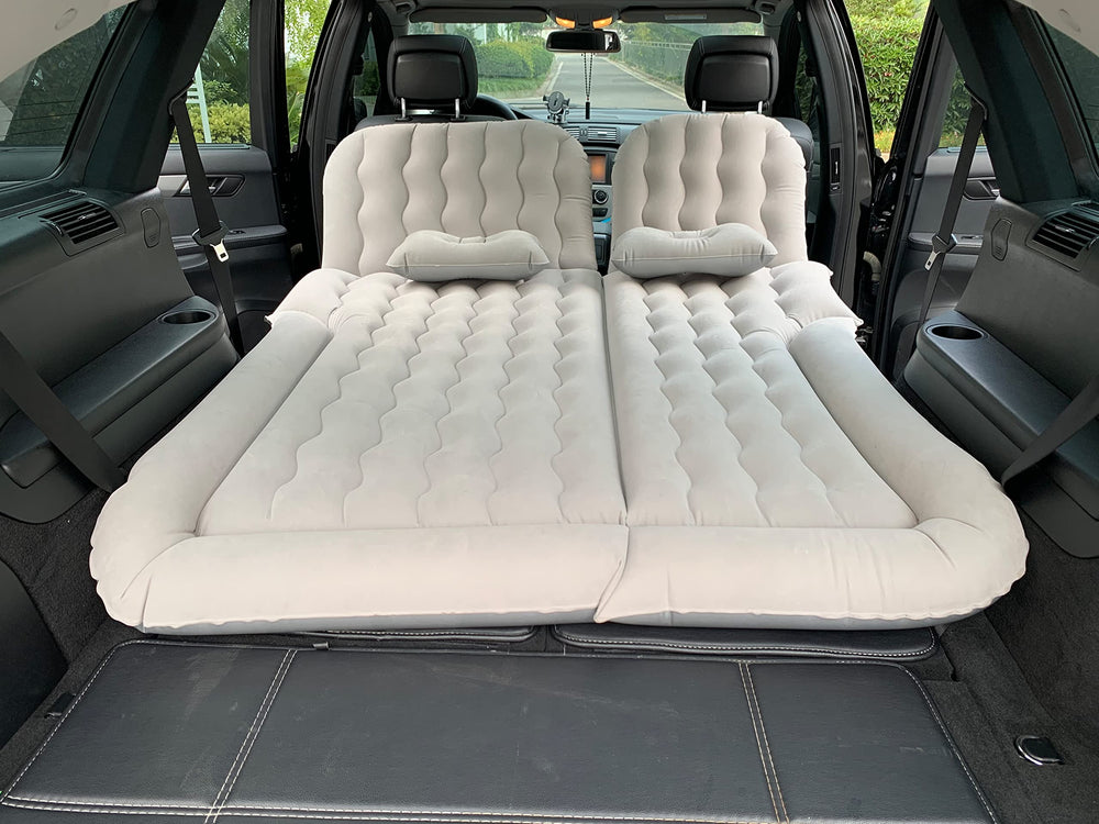Byomostor 3-in-1 car mattress assembly shows flexible configuration for vehicle layouts.