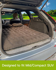 Byomostor SUV air mattress featuring flocked-top material for soft touch