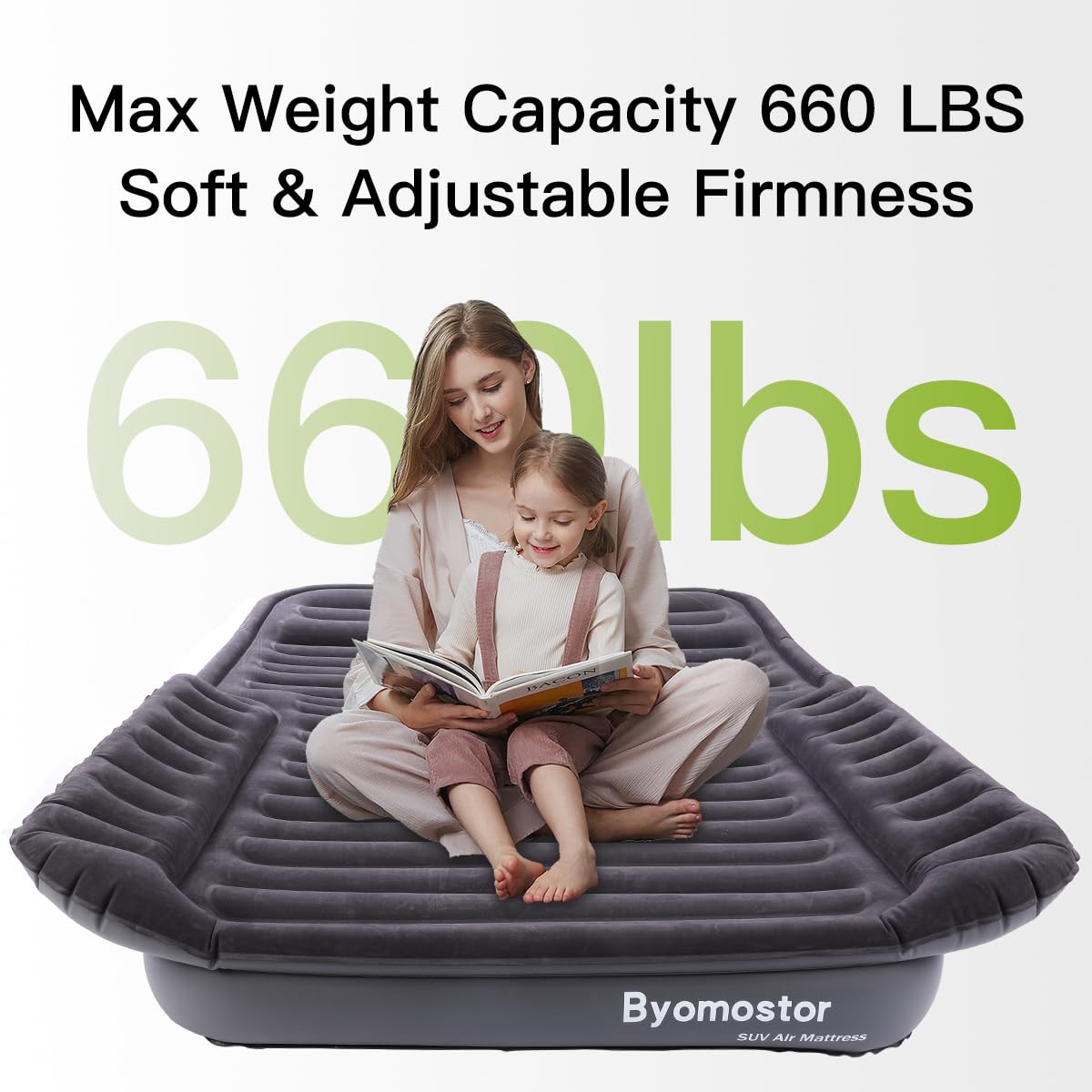 Byomostor SUV air mattress full-length design supports stretched-out comfort on trips