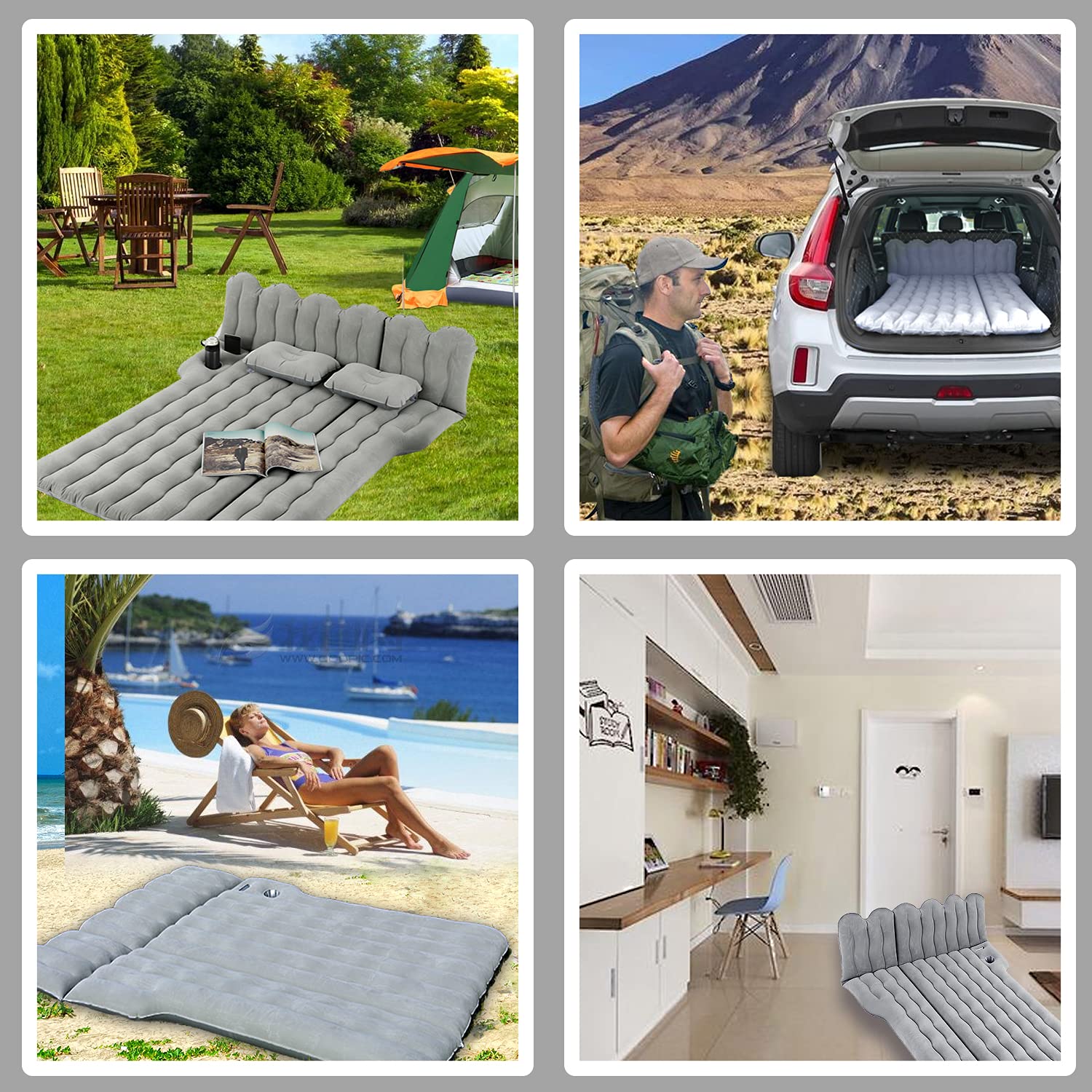 Byomostor SUV air mattress with storage bag and two pillows for convenient packing