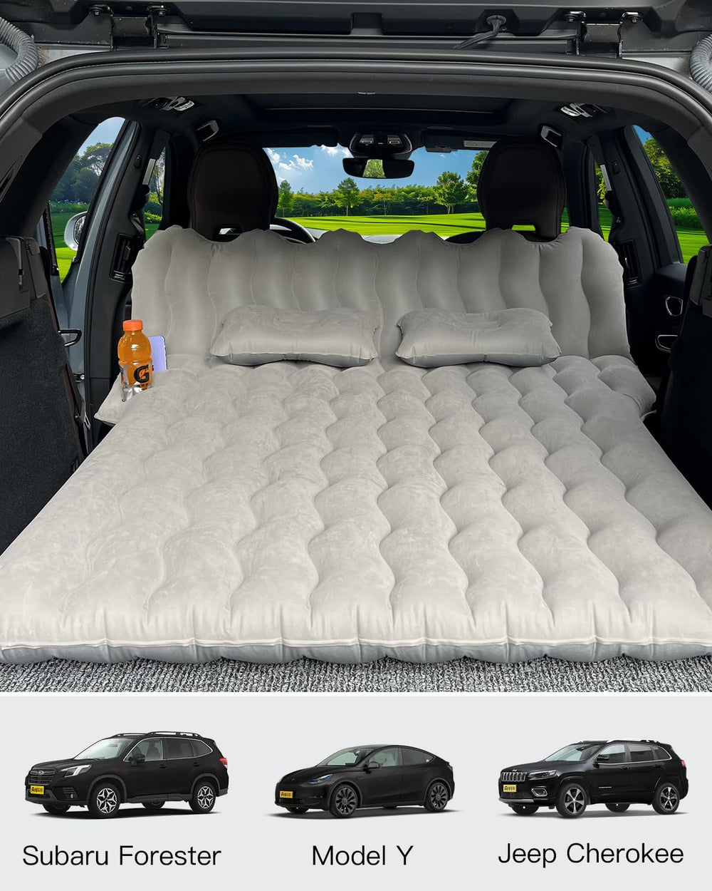 Byomostor SUV air mattress two-chamber design for flexible comfort