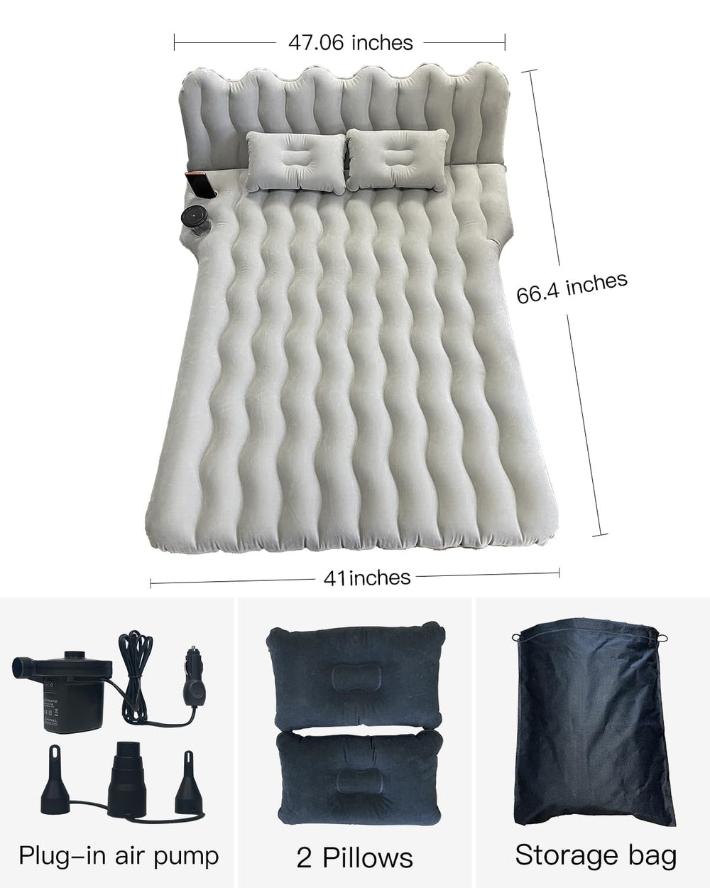 Byomostor SUV air mattress two-chamber design for flexible comfort