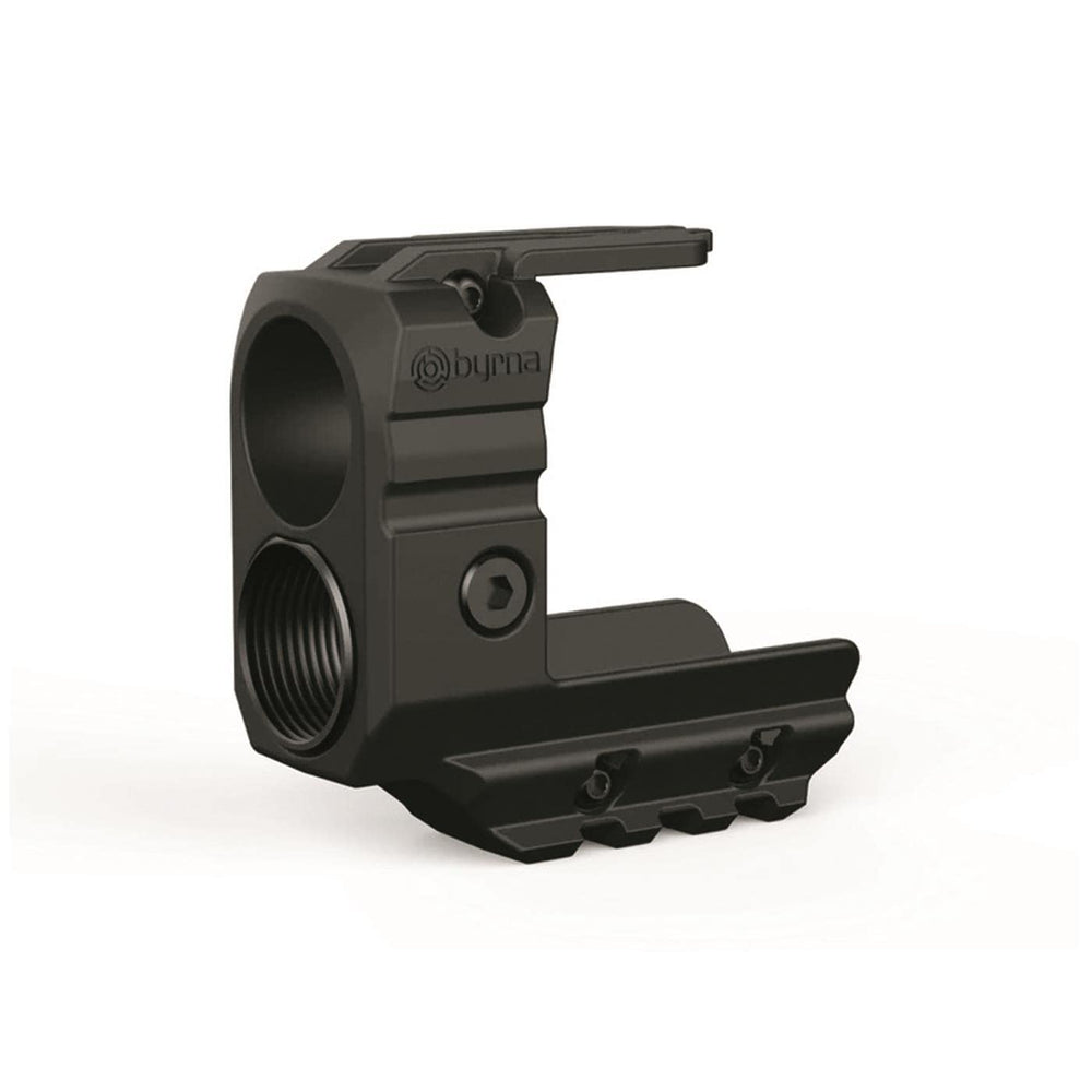 Byrna Boost Adapter using a 12 g CO2 cartridge for quick reloads and extended capacity.