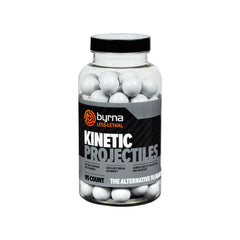 Byrna Kinetic Projectiles 95-count light gray packaging showing durable training ammo