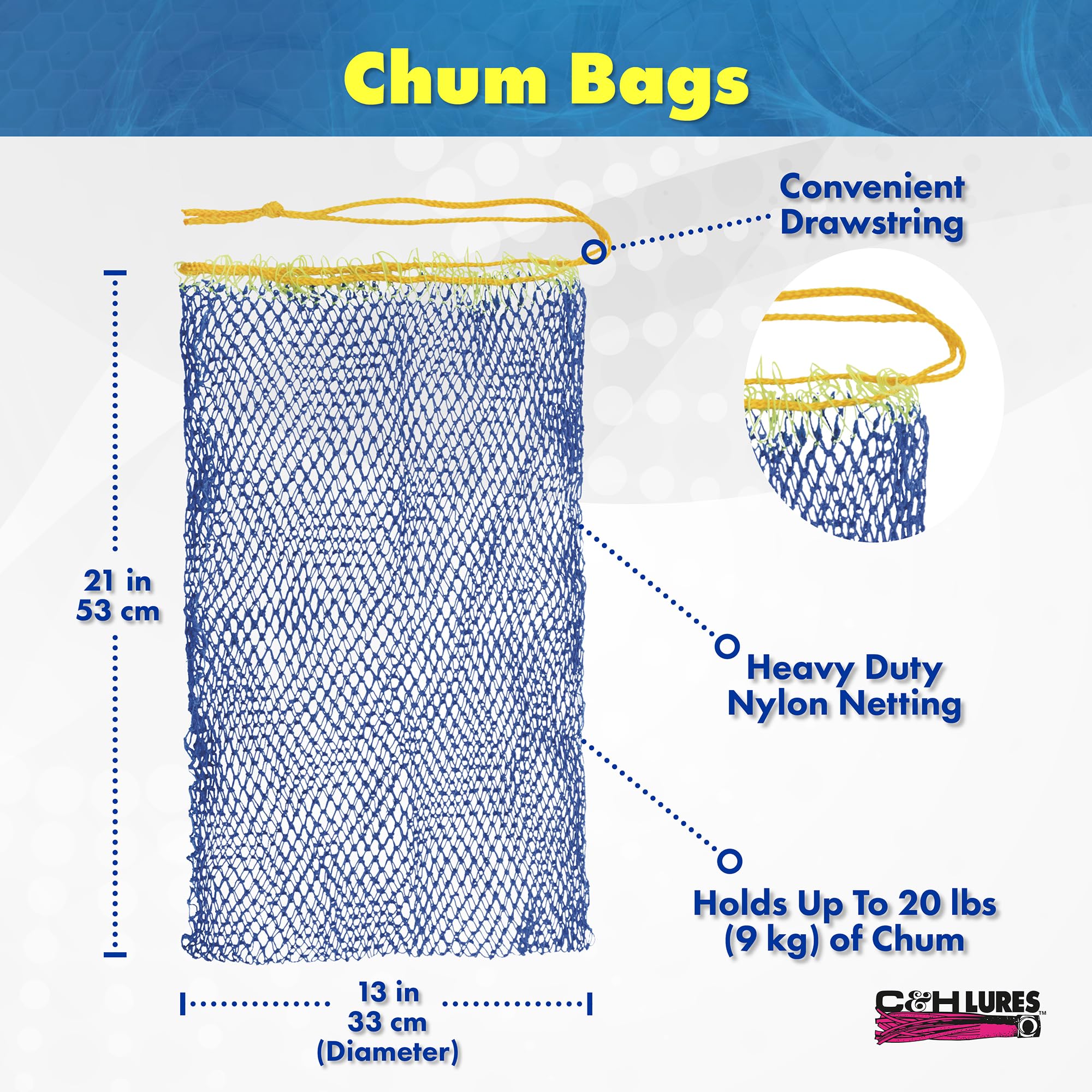Portable and compact design of Chum Bag Original Style for fishing trips