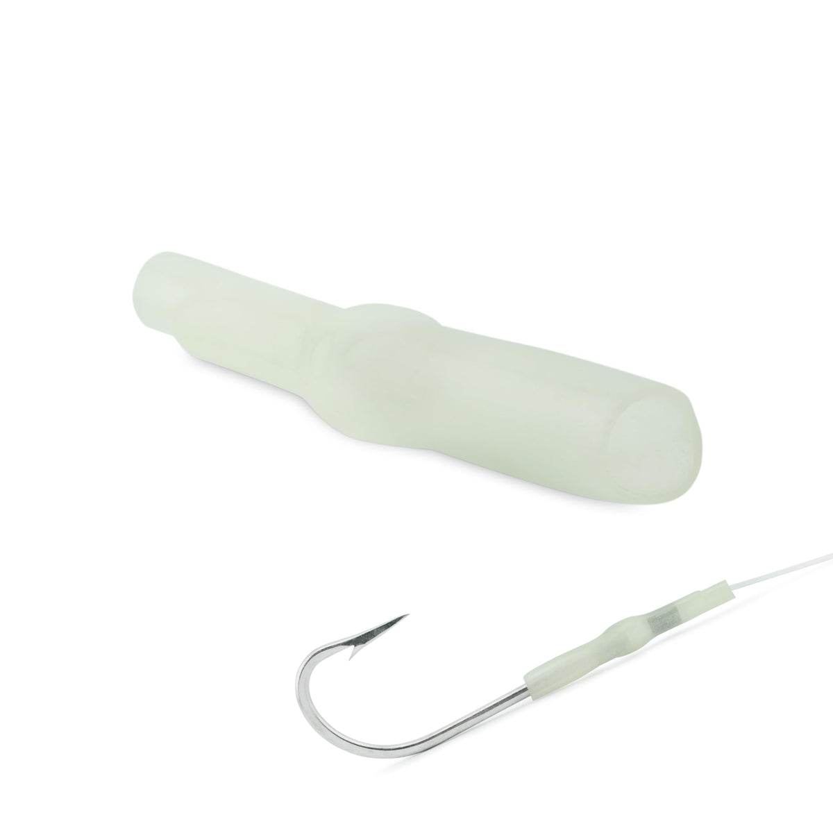 C&H Lures crimp protectors glow 50mm on a deep-water rig for quick visibility