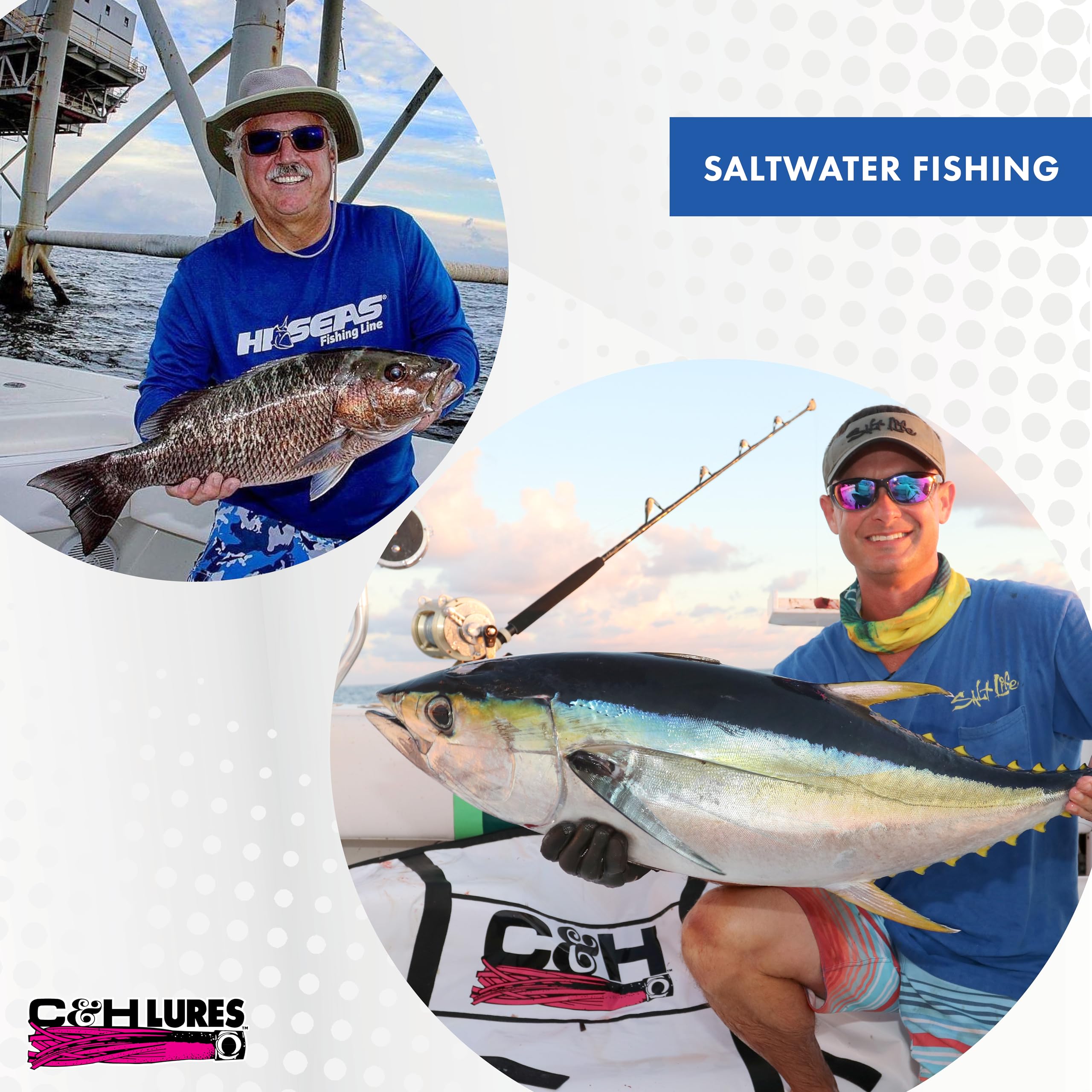 C&H Lures glow feature detail improves rig visibility at depth