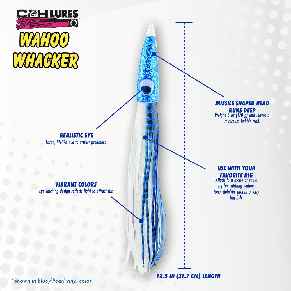 C&amp;H Lures Wahoo Whacker downrigger-ready setup for versatile trolling.
