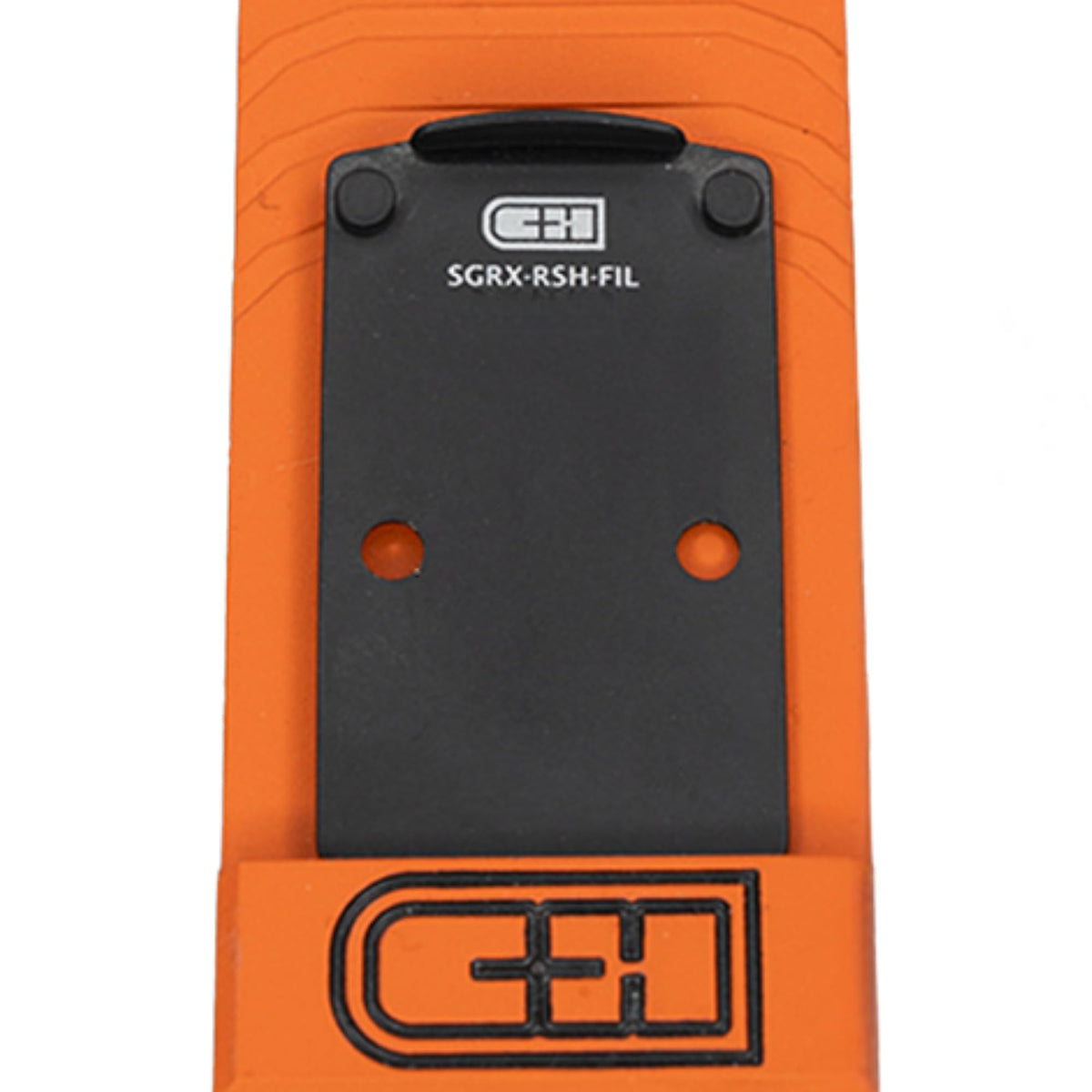 C+H Precision adapter plate for SIG P320 with Romeo cut enables secure optic mounting.