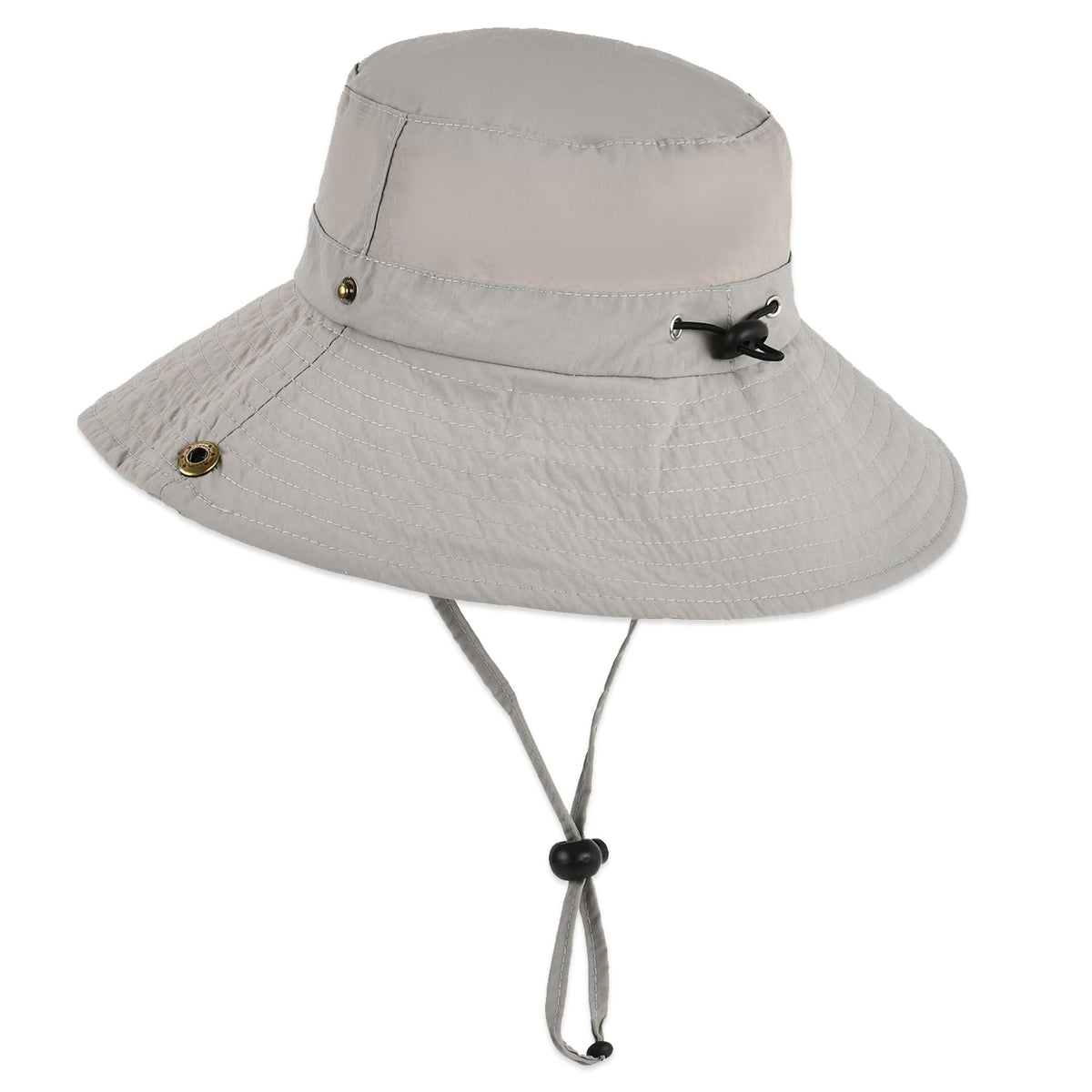 Cabahata Kids Wide Brim Sun Hat in Light Grey, 58cm, for ages 8-14