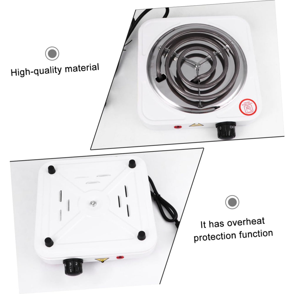 Cabilock 1000W heat distribution visual shows even cooking across the coil surface.