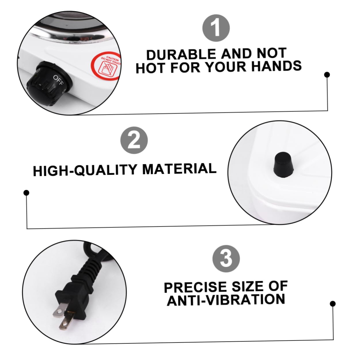 Cabilock 1000W power indicator light reassures when the unit is on.