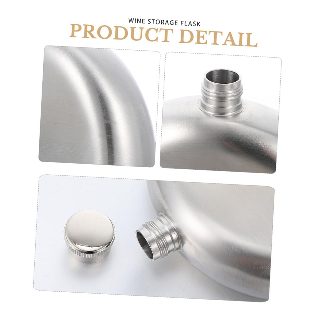 Cabilock liquor flask, sturdy stainless steel for everyday outdoor use.