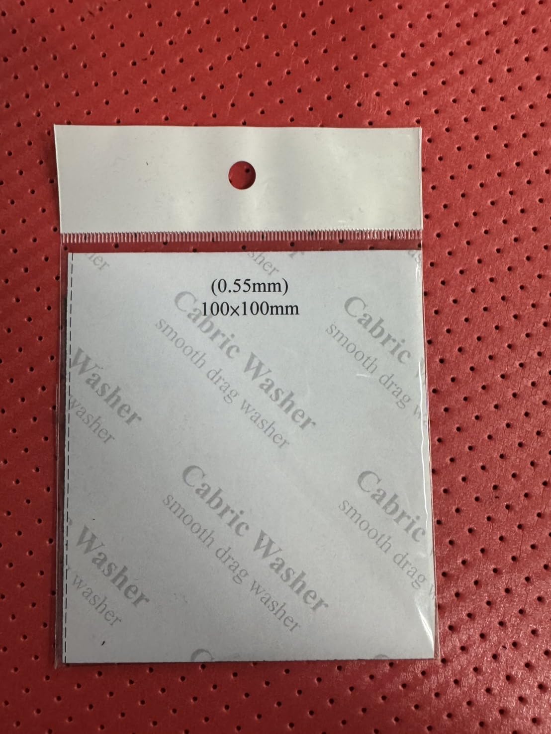 Pack of 2 Cabric carbon sheets for fishing reel drag washers (100x100mm)