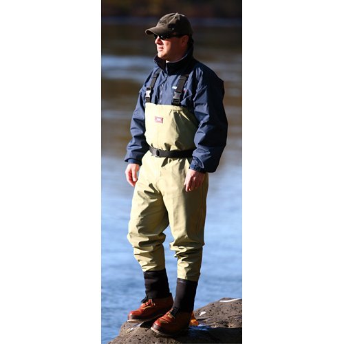 Caddis CA9902W-LS men's waders in use showing a comfortable fit on the water