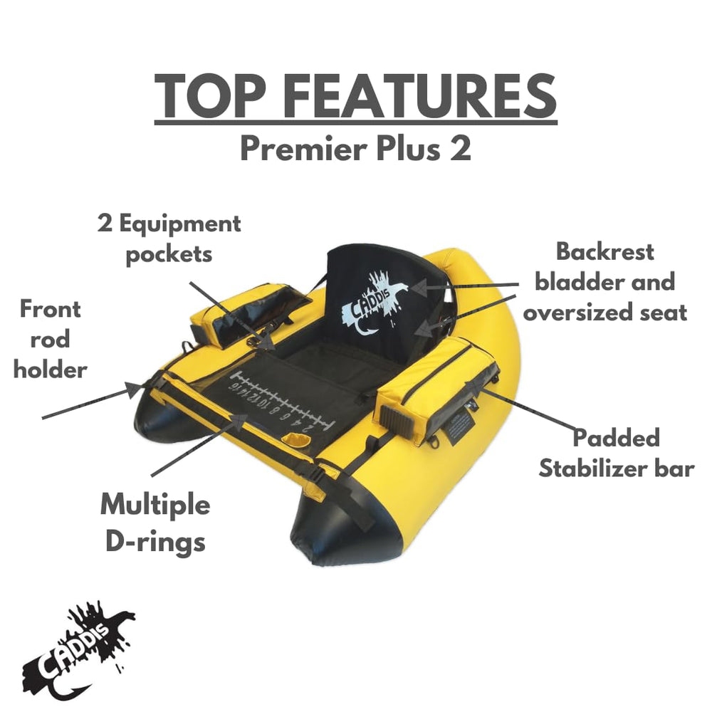 CADDIS Premier Plus II front view shows rod holder for quick transitions