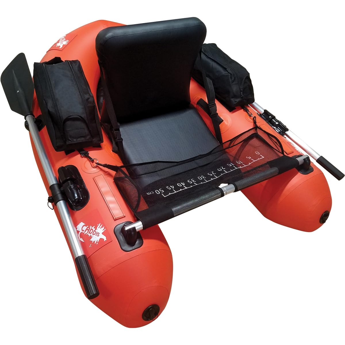 CADDIS Platinum Elite float tube front view for stable fishing and easy access