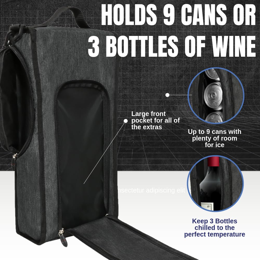 CaddyDaddy Golf 9-Pack Cooler side-access zip highlights quick beverage reach during rounds.