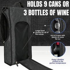 CaddyDaddy Golf 9-Pack Cooler side-access zip highlights quick beverage reach during rounds.