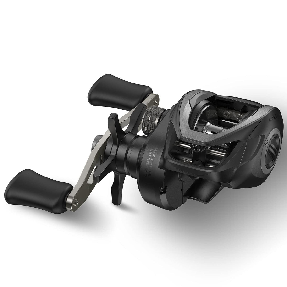Cadence Essence low profile fishing reel, front view