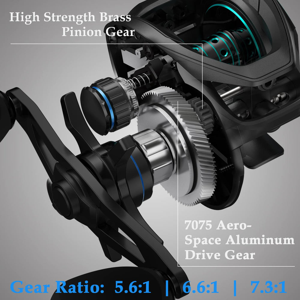 20 lb max drag system on Cadence Vigor baitcasting reel
